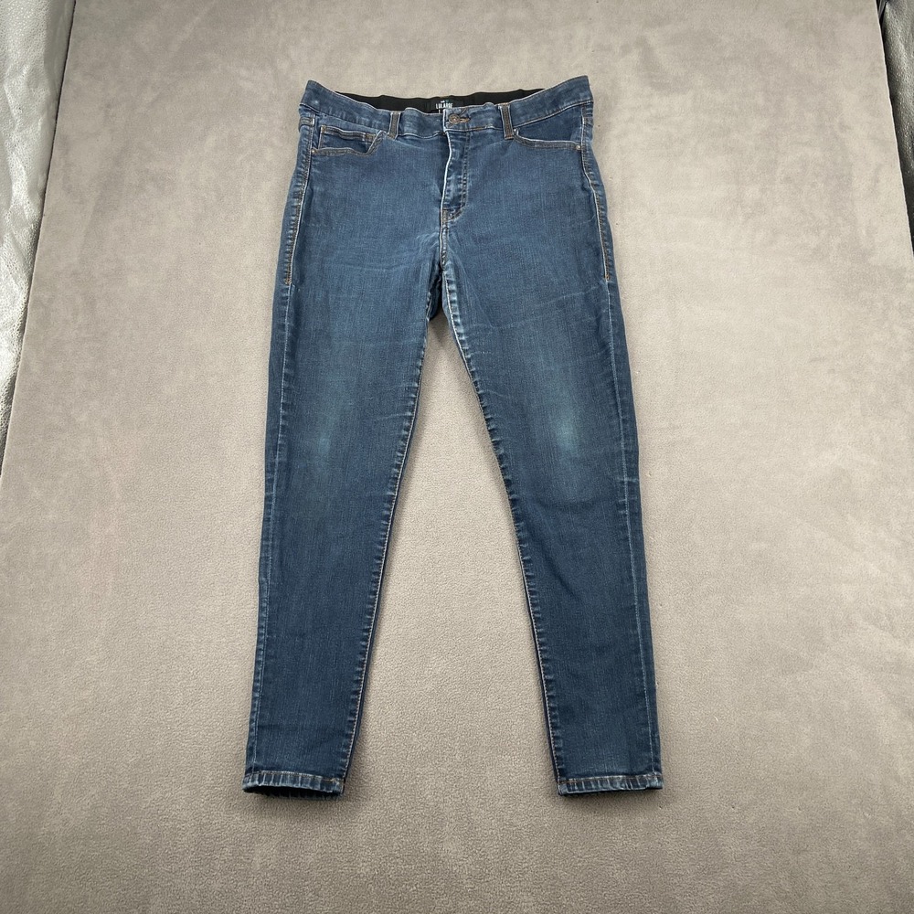 LuLaRoe Skinny Jeans Womens 32 Blue Denim Stretch‎ Cotton Medium Wash 5 Pockets